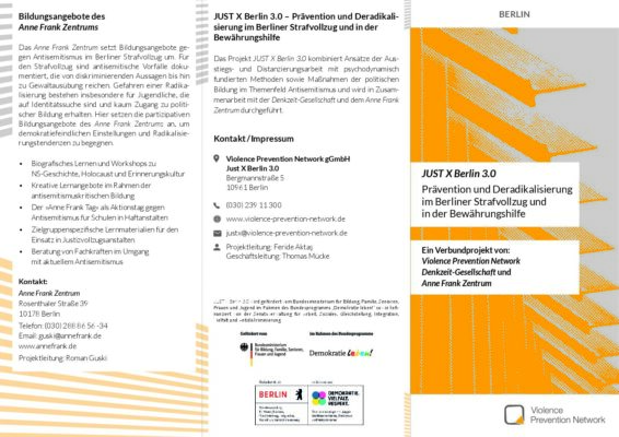 Flyer JUST X Berlin 3.0