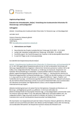 Ausschreibung: dist[ex] Evaluation